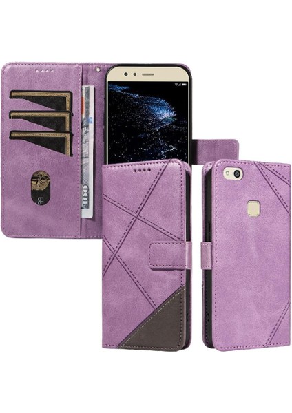 Huawei P10 Lite ve Kart Yuvası Deri Telefon Koruma Kılıfı Için Flip Case (Yurt Dışından)