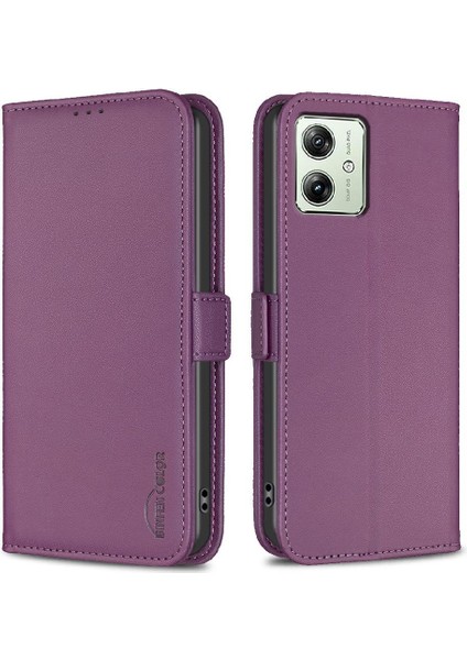 Motorola Moto G14 4g Için Flip Case Pu Deri Cüzdan Darbeye Tpu Iç (Yurt Dışından)
