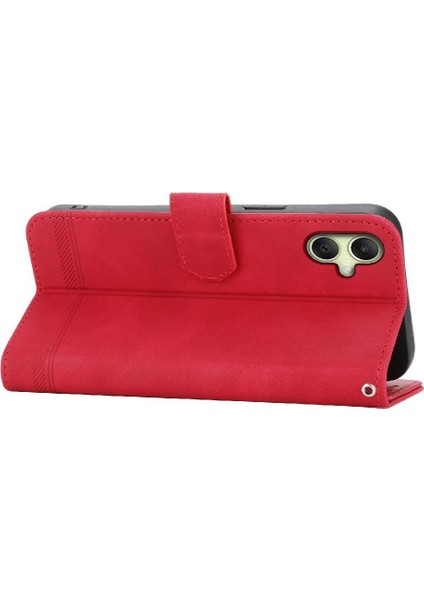 Samsung Galaxy A06 Kart Yuvaları Bileklik Manyetik Kapatma Için Flip Case (Yurt Dışından)