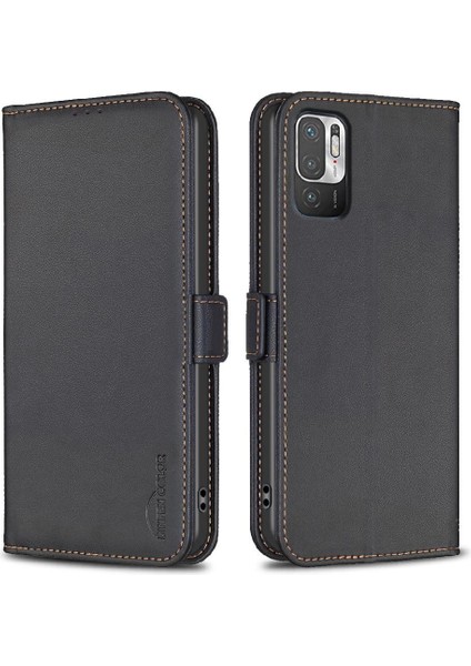 Xiaomi Poco M3 Pro Darbeye Tpu Iç Kabuk Kickstand Pu Için Flip Case (Yurt Dışından)