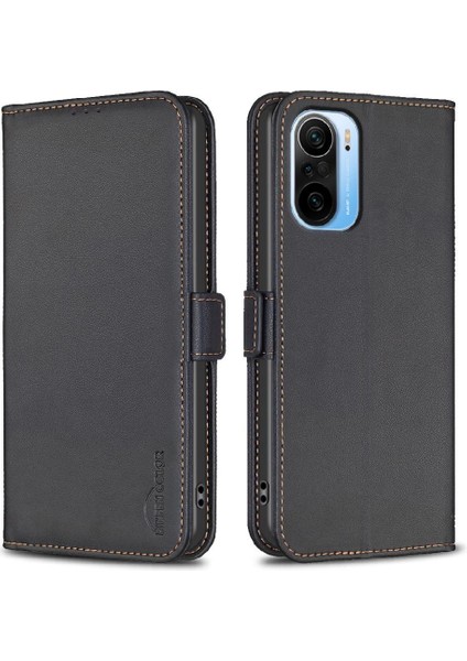 Xiaomi Poco F3 Manyetik Kickstand Kart Yuvaları Tutucu Tpu Pu Için Flip Case (Yurt Dışından)