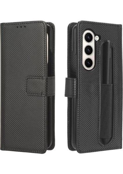 Samsung Galaxy Z Için Kılıf Fold 6 Kickstand Kapak Manyetik Cüzdan Kart (Yurt Dışından)