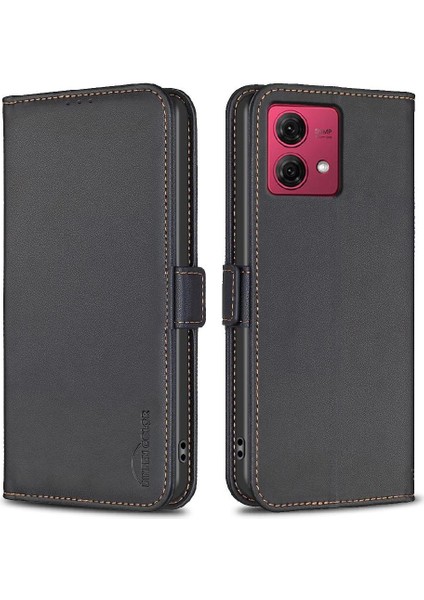 Motorola Moto G84 5g Darbeye Tpu Iç Kabuk Pu Deri Için Flip Case (Yurt Dışından)