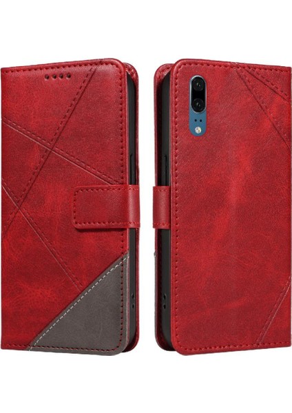 Huawei P20 ve Elmas Dikiş ile Kart Yuvası Yüksek Kalite Için Flip Case (Yurt Dışından)