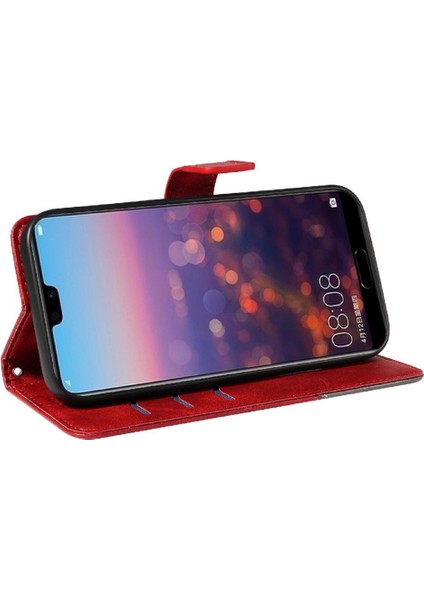 Huawei P20 ve Elmas Dikiş ile Kart Yuvası Yüksek Kalite Için Flip Case (Yurt Dışından)