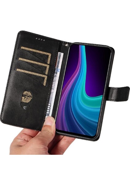 Huawei Y9 Prime 2019 ve Elmas Dikişli Kart Yuvası Için Flip Case (Yurt Dışından)