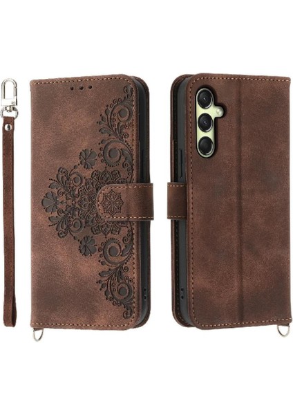 Samsung Galaxy A16 Kabartmalı Bileklik Çoklu Kredi Kartı Için Flip Case (Yurt Dışından)