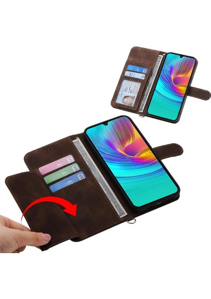 Samsung Galaxy A16 Kabartmalı Bileklik Çoklu Kredi Kartı Için Flip Case (Yurt Dışından)