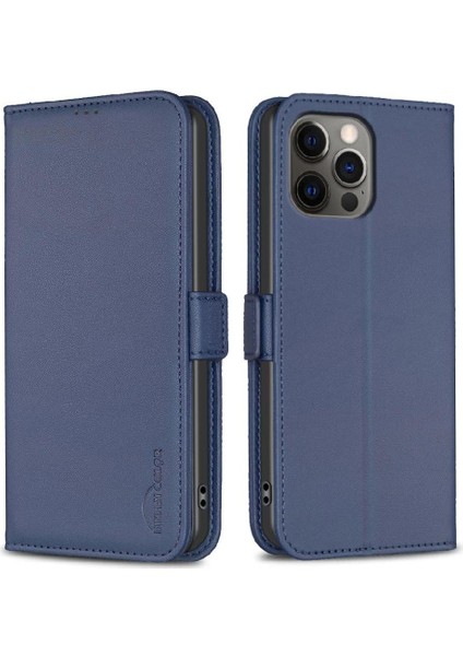 IPhone 12 Için Flip Case Pro Max Darbeye Tpu Iç Kabuk Pu Deri Kart (Yurt Dışından)