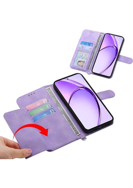 Oppo A3 Pro Darbeye Çoklu Kredi Kartı Yuvaları Için Flip Case Kabartmalı (Yurt Dışından)