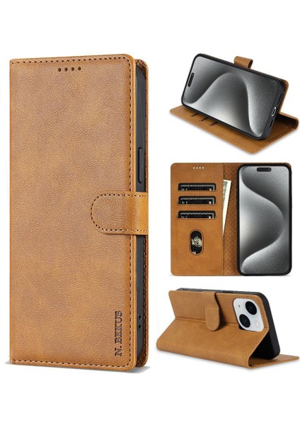 IPhone 14 Için Flip Case Artı Çift Katmanlı Koruma Manyetik Kapatma Kartı (Yurt Dışından)