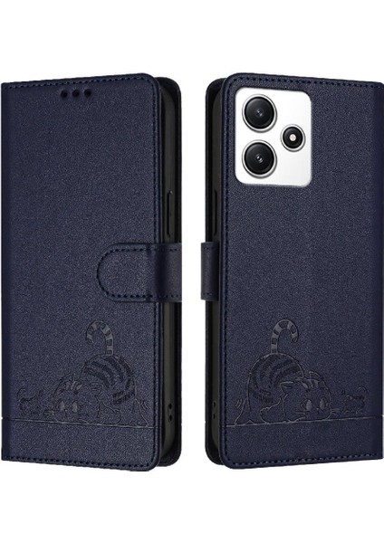 Xiaomi Redmi Için 12 4g Kedi Rfıd Kart Yuvası Tutucu Kickstand Cüzdan (Yurt Dışından)