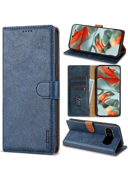 Google Piksel 9 Pro Xl Manyetik Kapatma Anti Kayma Kart Yuvaları Için Flip Case (Yurt Dışından)