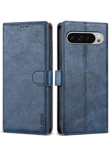 Google Piksel 9 Pro Xl Manyetik Kapatma Anti Kayma Kart Yuvaları Için Flip Case (Yurt Dışından)