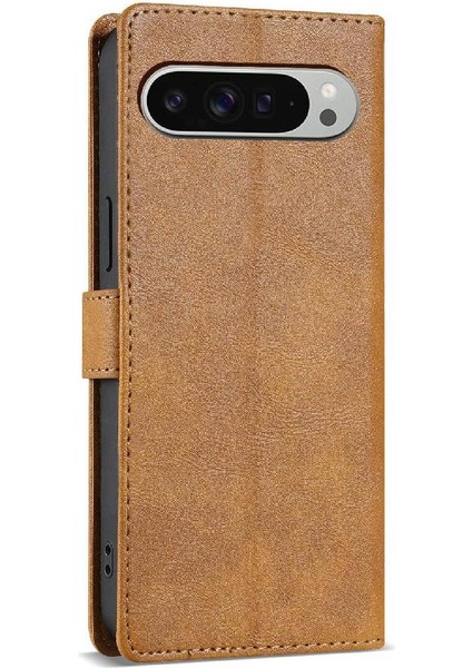Google Piksel 9 Pro Için Flip Case Yan Cep Anti Kayma Manyetik Kapatma (Yurt Dışından)