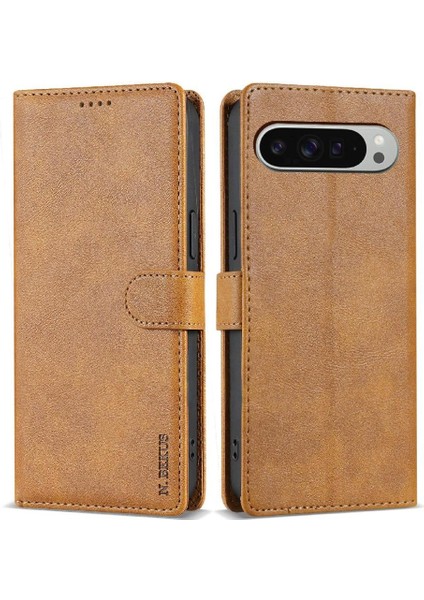 Google Piksel 9 Pro Için Flip Case Yan Cep Anti Kayma Manyetik Kapatma (Yurt Dışından)