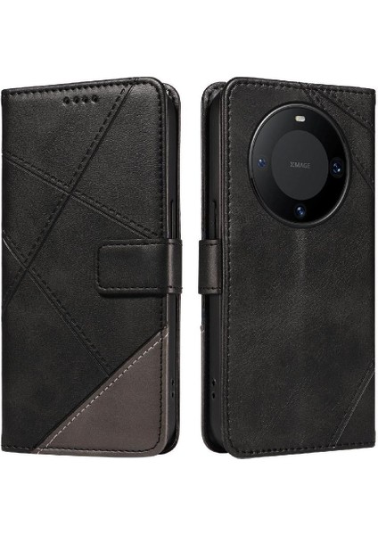 Huawei Mate 60 Pro Için Flip Case Deri Telefon Koruma Kılıfı ve Kart (Yurt Dışından)