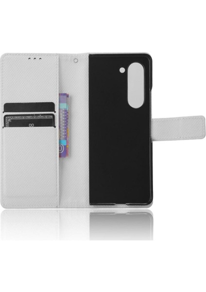 Samsung Galaxy Z Için Kılıf Fold 6 Kickstand Kapak Manyetik Cüzdan Kart (Yurt Dışından)