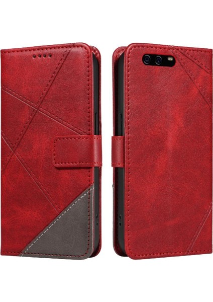 Huawei P10 ve Kart Yuvası Yüksek Kaliteli Deri Telefon Kılıfı Için Flip Case (Yurt Dışından)