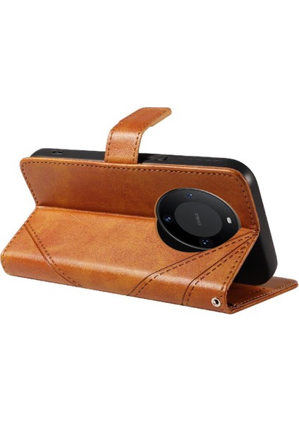 Huawei Mate 60 Pro Için Flip Case Deri Telefon Koruma Kılıfı ve Kart (Yurt Dışından)