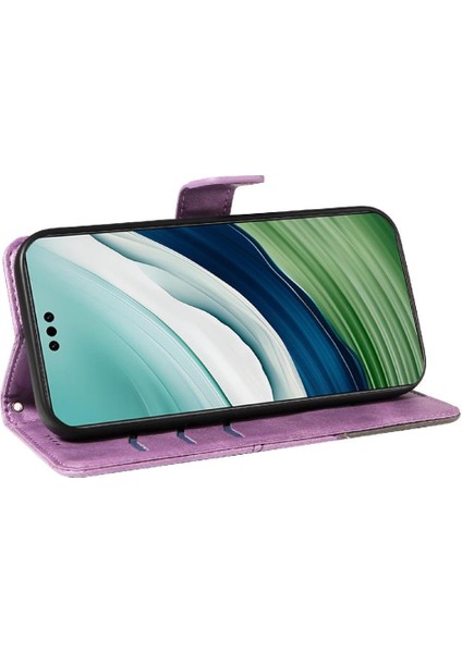 Huawei Mate 60 Pro Için Flip Case Deri Telefon Koruma Kılıfı ve Kart (Yurt Dışından)