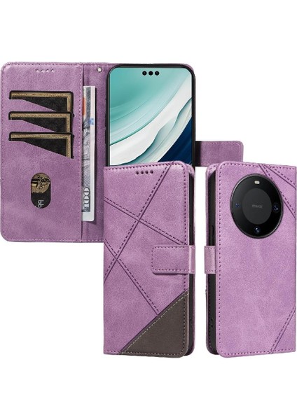Huawei Mate 60 Pro Için Flip Case Deri Telefon Koruma Kılıfı ve Kart (Yurt Dışından)