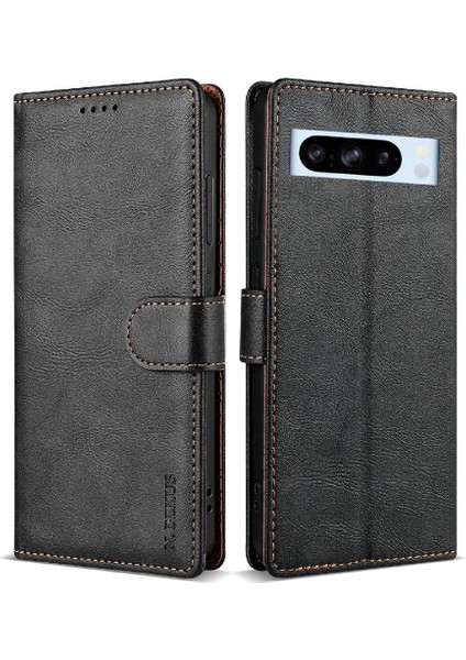 Google Piksel 8 Pro Manyetik Kapatma Kart Yuvaları Için Flip Case Anti Kayma (Yurt Dışından)