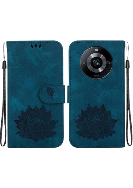Realme 11 Pro Artı Kabartma Lotus Çiçek Cüzdan Kickstand Için Flip Case (Yurt Dışından)