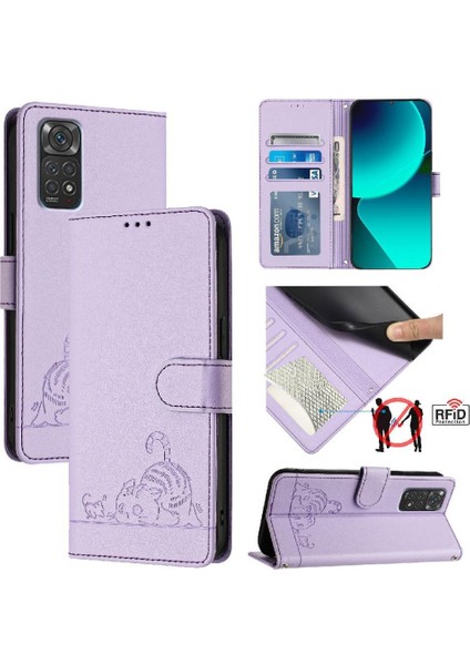 Xiaomi Poco M4 Pro 5g Kart Yuvası Tutucu Için Kickstand Kedi Rfıd Cüzdan (Yurt Dışından)