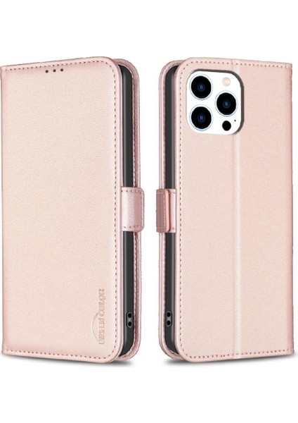 IPhone 13 Için Flip Case Pro Max Kickstand Pu Deri Cüzdan Manyetik Tpu (Yurt Dışından)