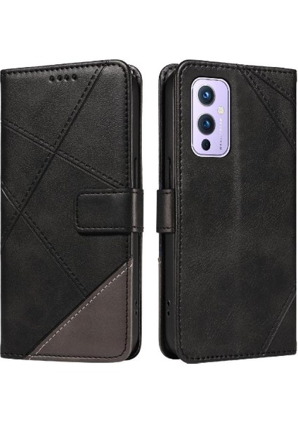 Elmas Dikiş Yüksek Kaliteli Deri Telefon ile Oneplus 9 Için Flip Case (Yurt Dışından)