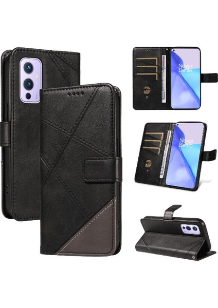 Elmas Dikiş Yüksek Kaliteli Deri Telefon ile Oneplus 9 Için Flip Case (Yurt Dışından)