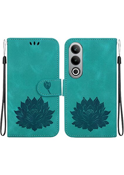 Manyi Mall Oneplus Nord Ce4 5g Kabartma Lotus Çiçek Cüzdan Kickstand Için Flip Case (Yurt Dışından)