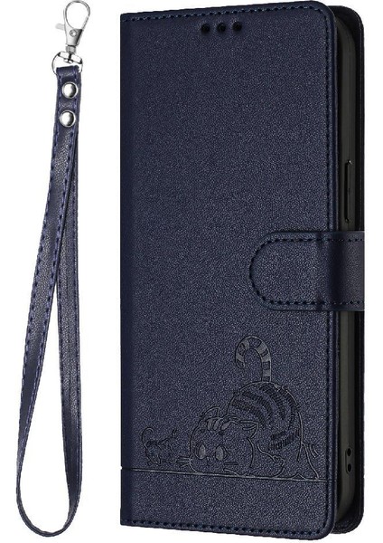 Xiaomi Poco C65 Kedi Rfıd Kart Yuvası Tutucu Kickstand Cüzdan Flip (Yurt Dışından)