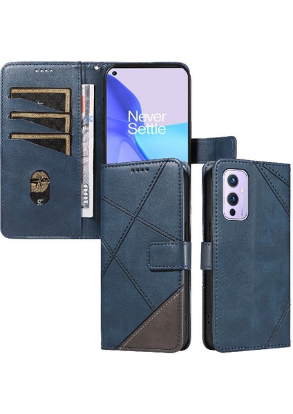 Elmas Dikiş Yüksek Kaliteli Deri Telefon ile Oneplus 9 Için Flip Case (Yurt Dışından)