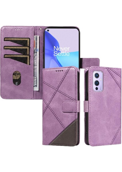 Elmas Dikiş Yüksek Kaliteli Deri Telefon ile Oneplus 9 Için Flip Case (Yurt Dışından)