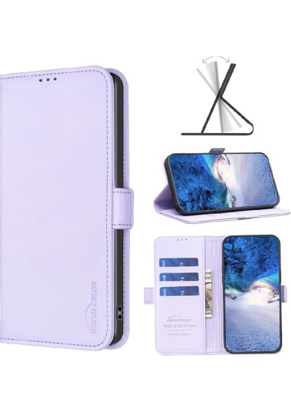 Xiaomi Poco M6 4g Manyetik Kickstand Darbeye Tpu Iç Pu Için Flip Case (Yurt Dışından)