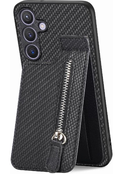 Samsung Galaxy S24 Artı Standı Fermuar Cüzdan Manyetik Araç Montaj (Yurt Dışından)
