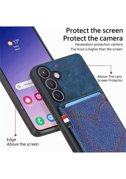 Samsung Galaxy S24 Kot Cep Tasarım Crad Yuvası Manyetik Araba (Yurt Dışından) indirimleri
