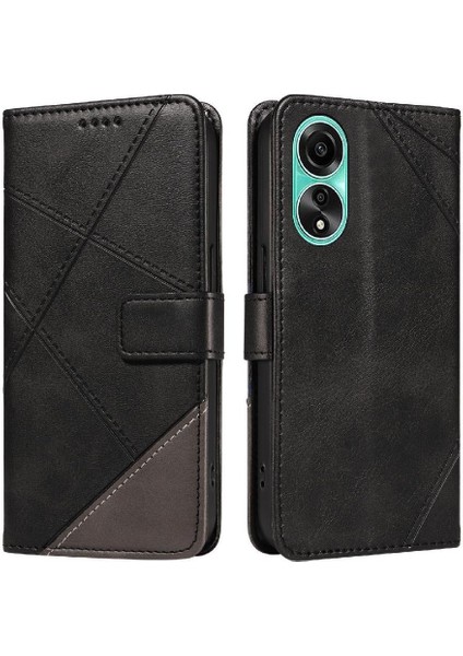 Elmas Dikiş ve Kart Yuvası Deri ile Oppo A78 4g Için Flip Case (Yurt Dışından) fiyatları