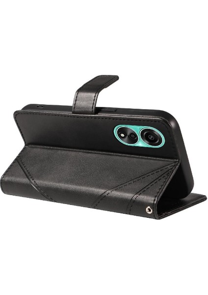 Elmas Dikiş ve Kart Yuvası Deri ile Oppo A78 4g Için Flip Case (Yurt Dışından) modelleri