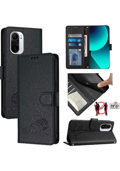 Xiaomi Mi 11I Cüzdan Kapak Çevirin Kart Yuvası Tutucu Kickstand Kedi (Yurt Dışından)