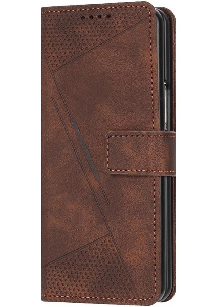 Manyi Mall Samsung Galaxy Z Için Flip Case Fold 3 5g Pu Deri Kickstand Kart Cüzdan (Yurt Dışından)