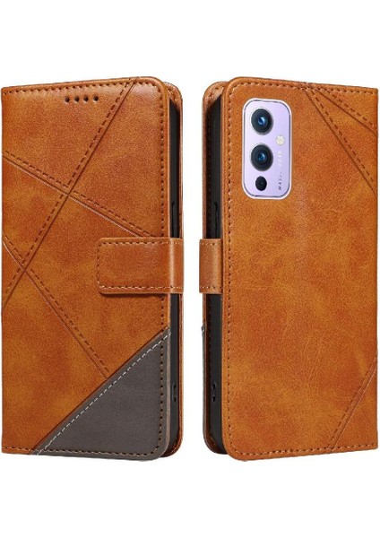 Elmas Dikiş Yüksek Kaliteli Deri Telefon ile Oneplus 9 Için Flip Case (Yurt Dışından)
