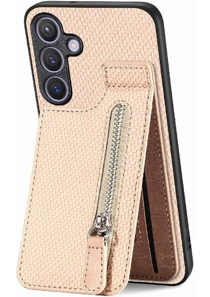 Samsung Galaxy S24 Artı Standı Fermuar Cüzdan Manyetik Araç Montaj (Yurt Dışından)