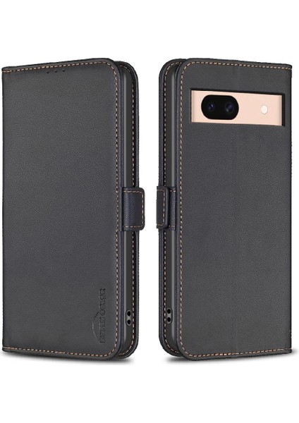 Google Piksel 8A Manyetik Kickstand Kart Yuvaları Tutucu Tpu Pu Için Flip Case (Yurt Dışından)