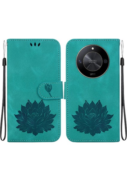 Onur X9B Cüzdan Kabartma Lotus Çiçek Manyetik Kickstand Için Flip Case (Yurt Dışından)