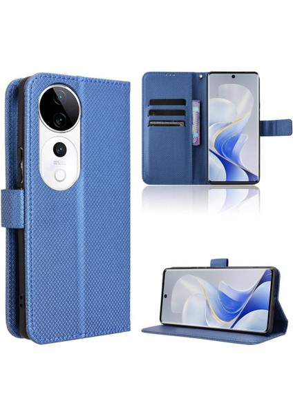 Vivo S19 Pro 5g Için Kickstand Kart Tutucu Kapak Manyetik Cüzdan (Yurt Dışından)