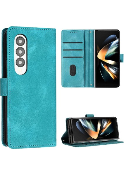 Samsung Galaxy Z Için Flip Case Fold 3 5g Pu Deri Kickstand Kart Cüzdan (Yurt Dışından)