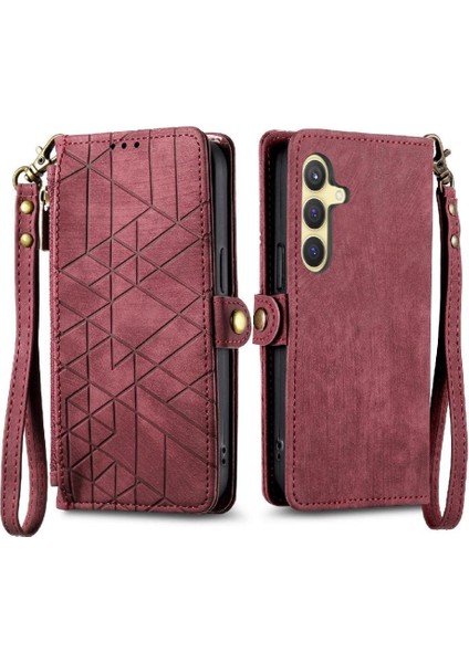 Samsung Galaxy S24 Artı Darbeye Deri Kılıf Için Flip Case Cüzdan Flip (Yurt Dışından) modelleri